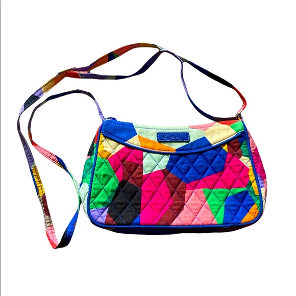 Vera Bradley Handbags - Vera Bradley Quilted Crossbody Purse Fabric Shoulder Bag Zipper Close Multicolor